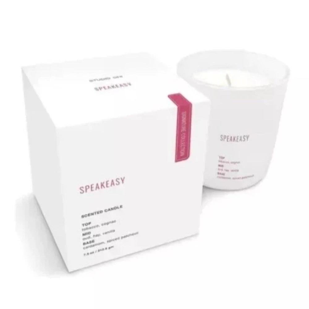 Signature Collection SPEAKEASY 7.5 oz Scented Candle Tobacco/Cognac/Cardamom